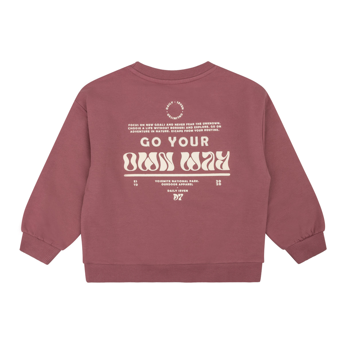 Sweater Oversized Backprint | Barn Bordeaux