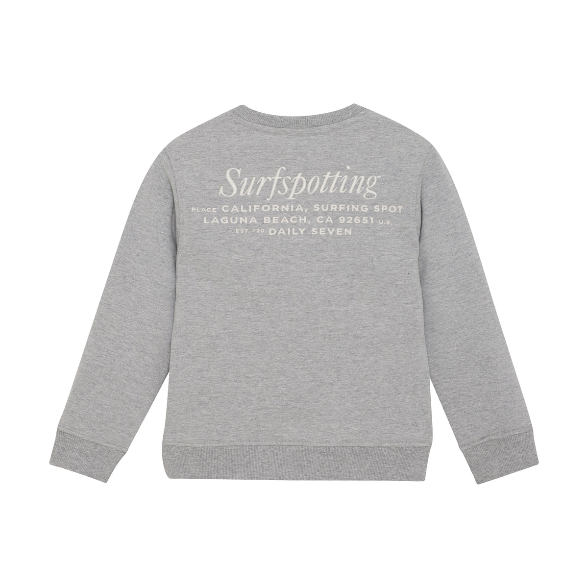 Sweater Textprint | Medium Grey Melange