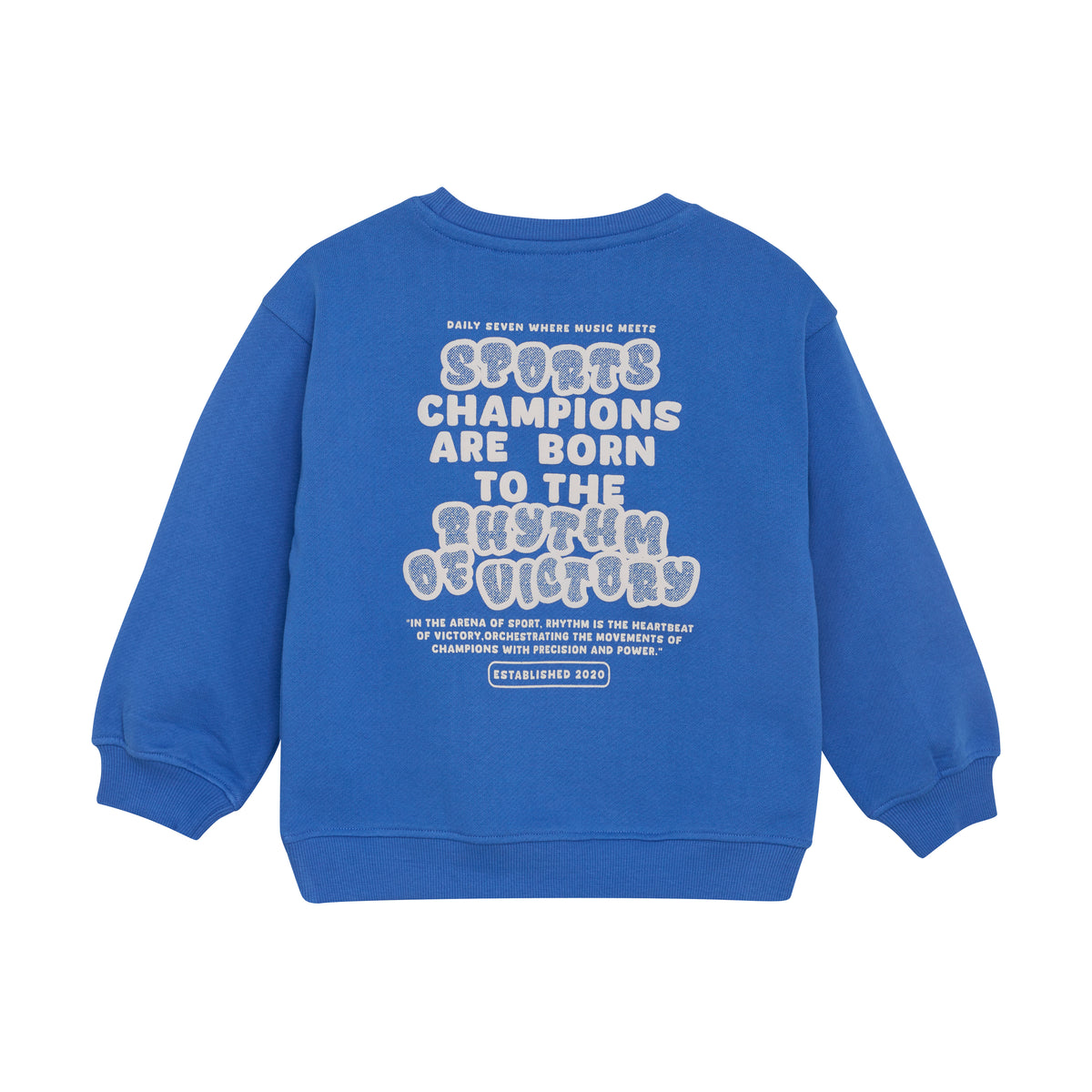 Oversized Sweater Textprint | Dusty Kobalt