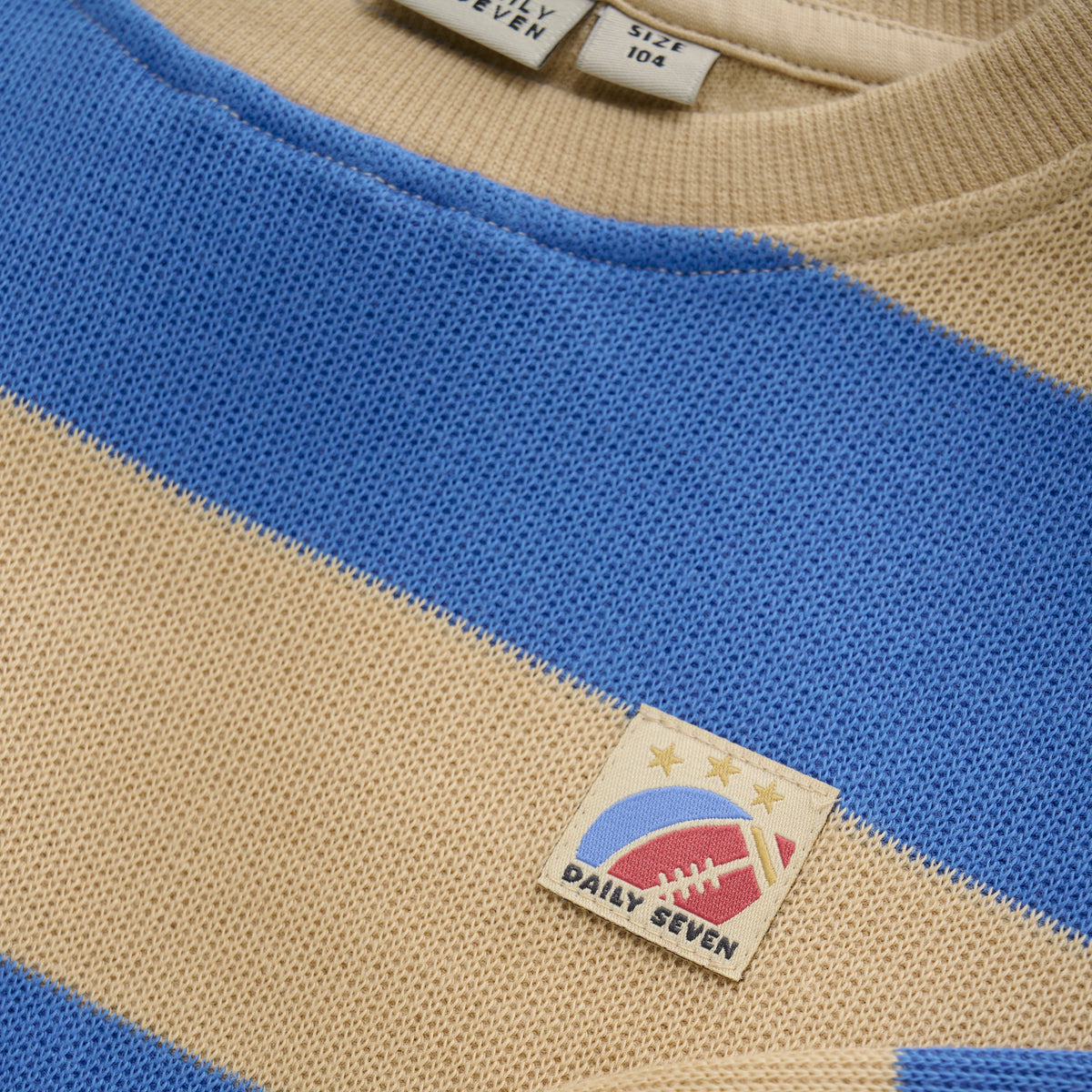 Oversized Sweater Big Stripe | Dusty Kobalt