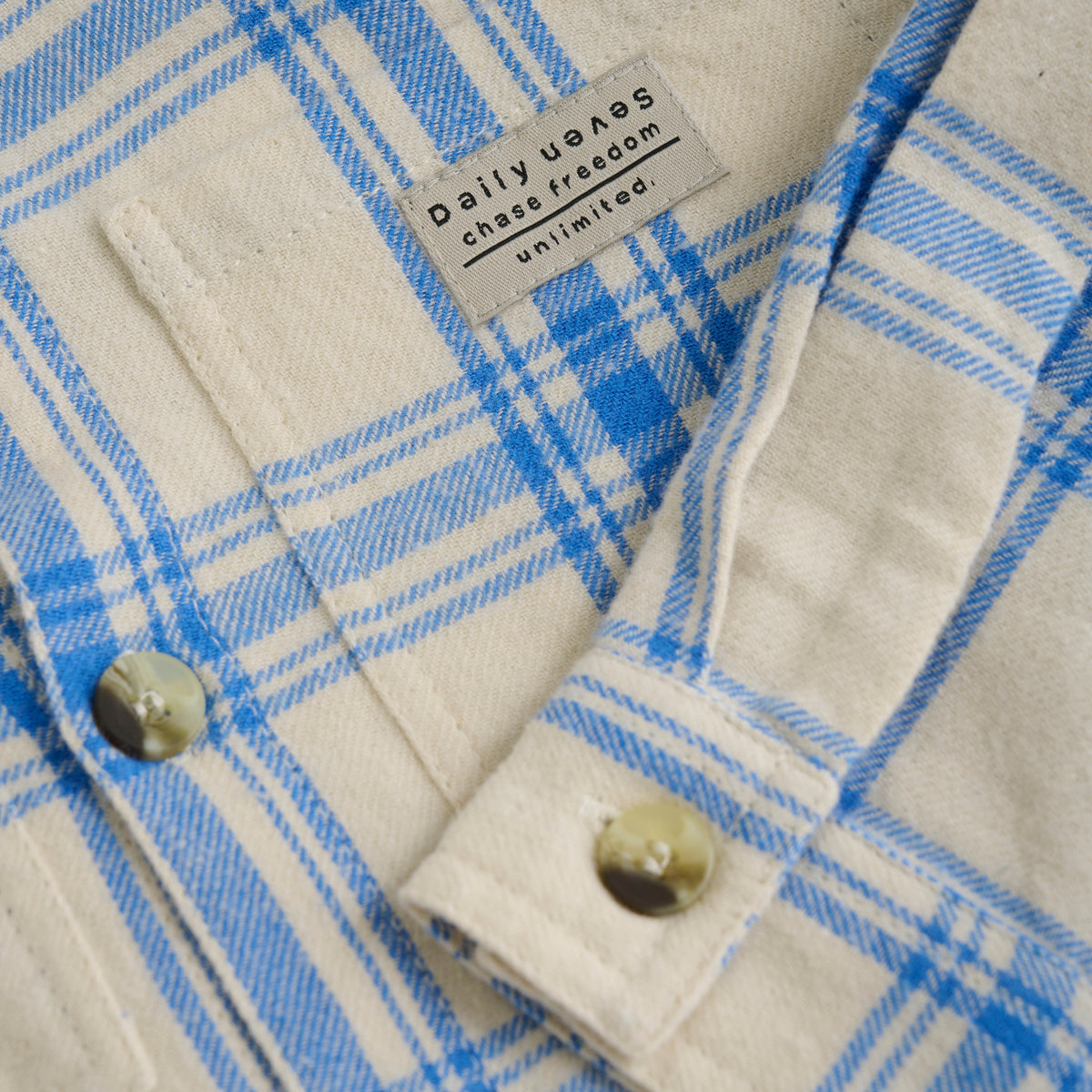 Shirt Check Print | Dusty Kobalt