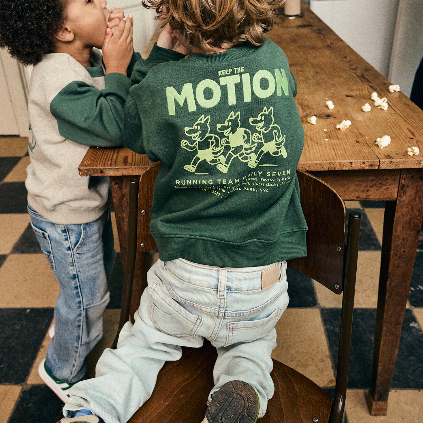 Sweater - Backprint - Jungle Green