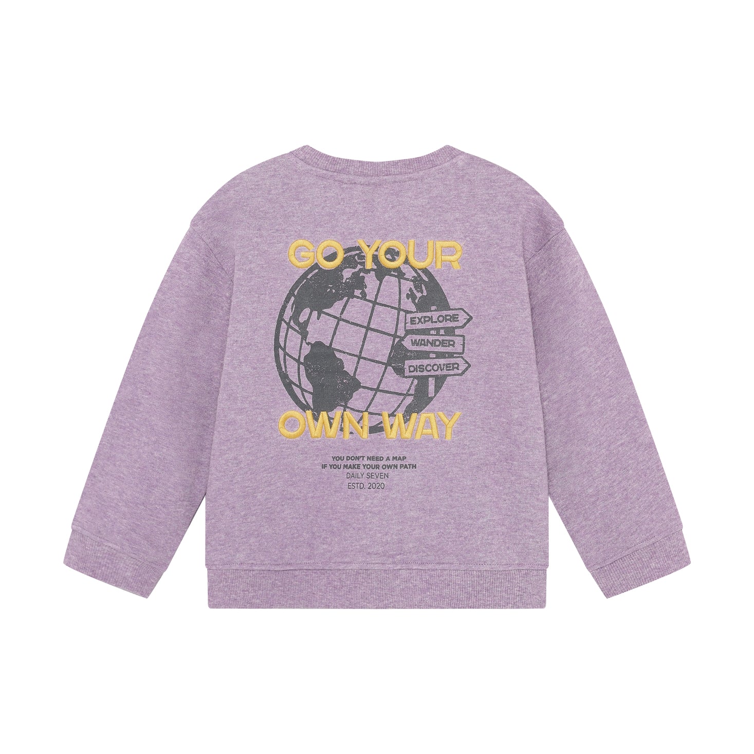 Sweater - Backprint - Purple Melange