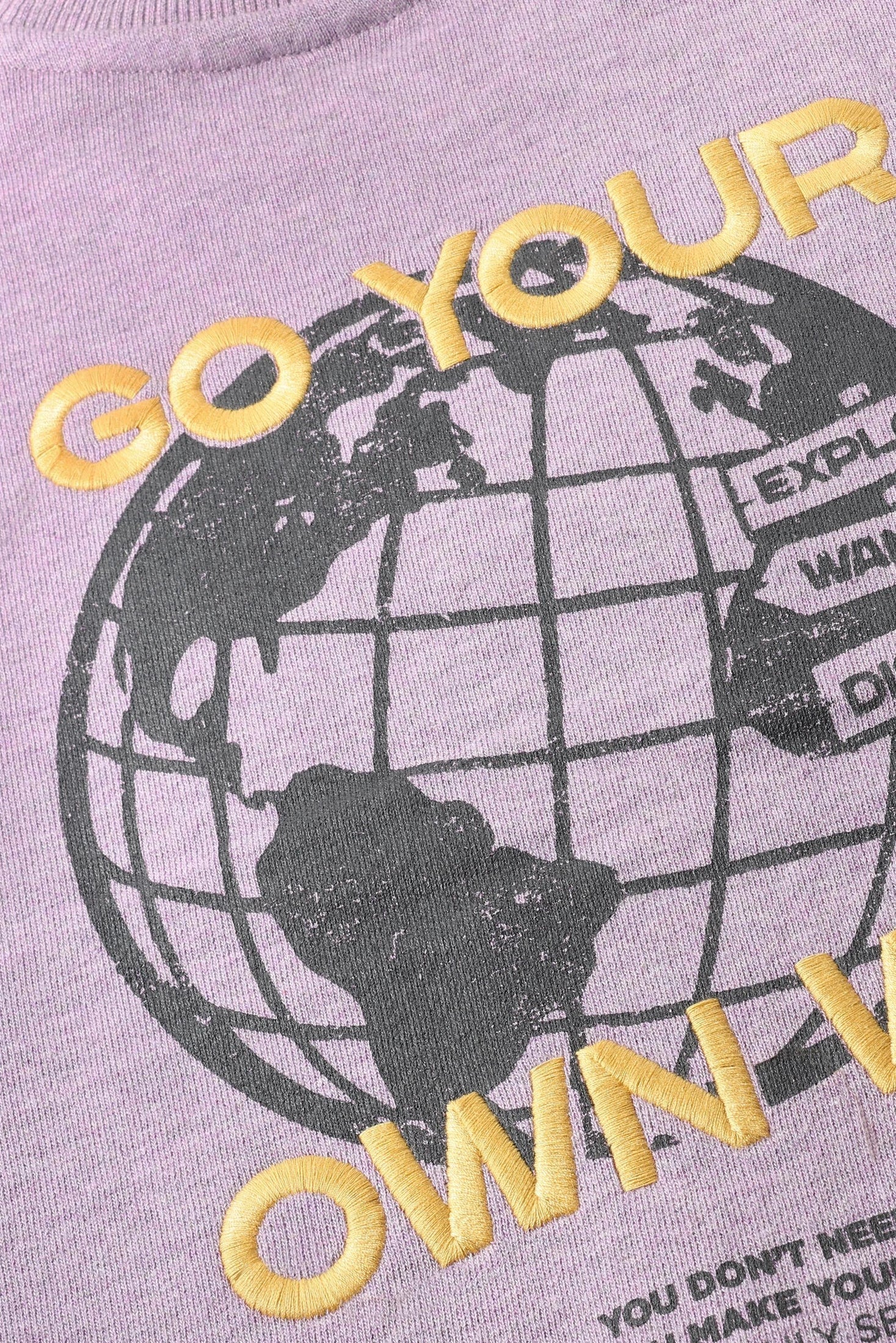 Sweater - Backprint - Purple Melange