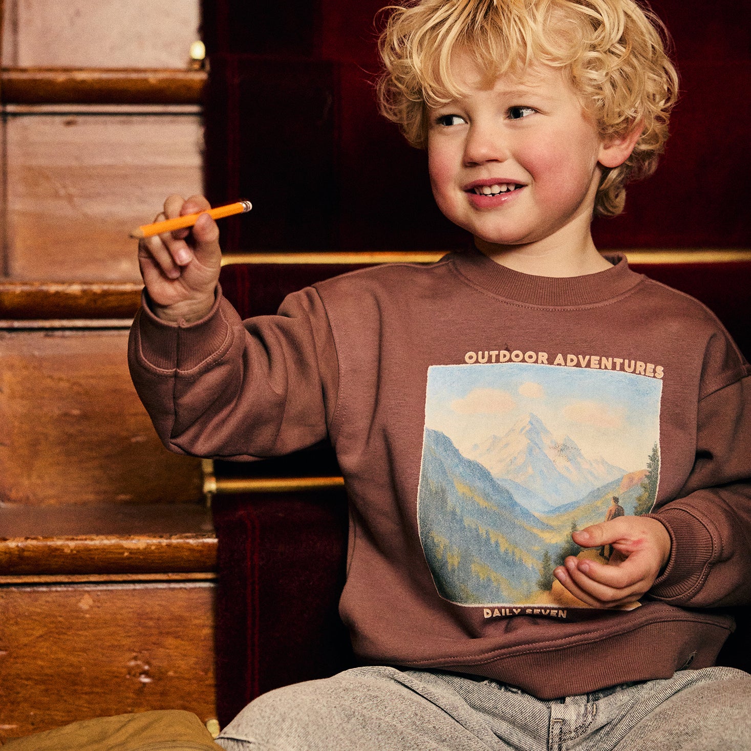 Sweater Print - Almond Brown