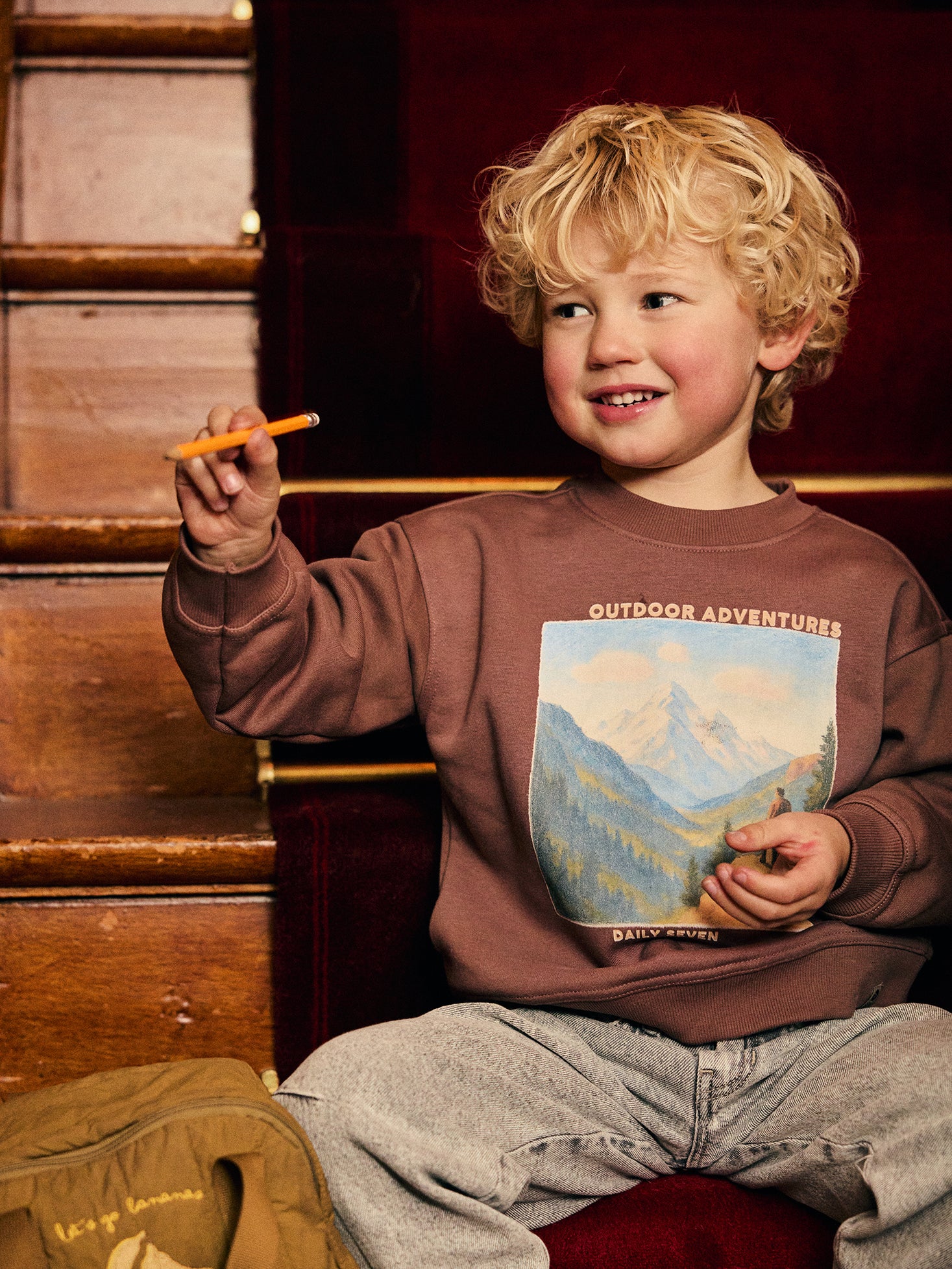 Sweater Print - Almond Brown