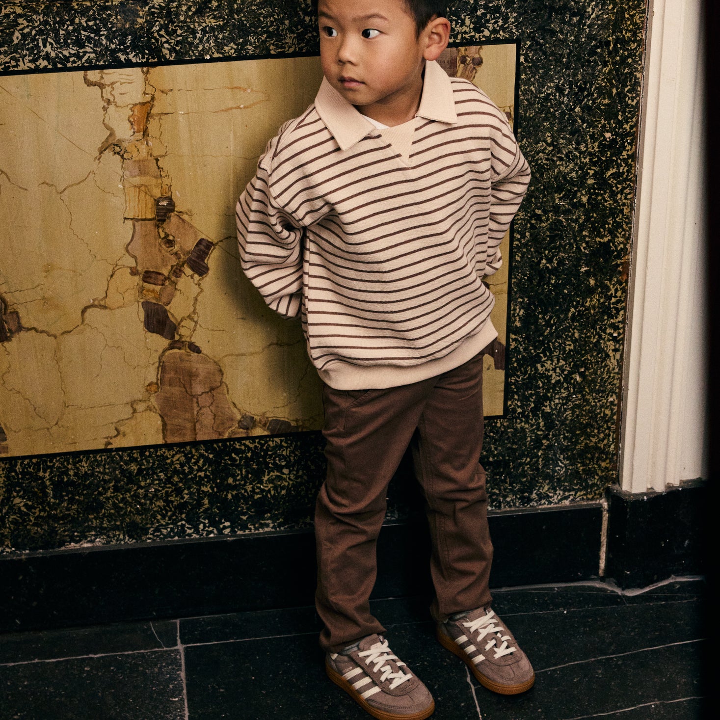Trousers Straight Fit Washed - Almond Brown