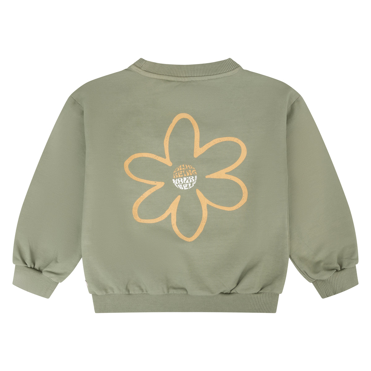 Oversized Sweater Big Flower | Light Army