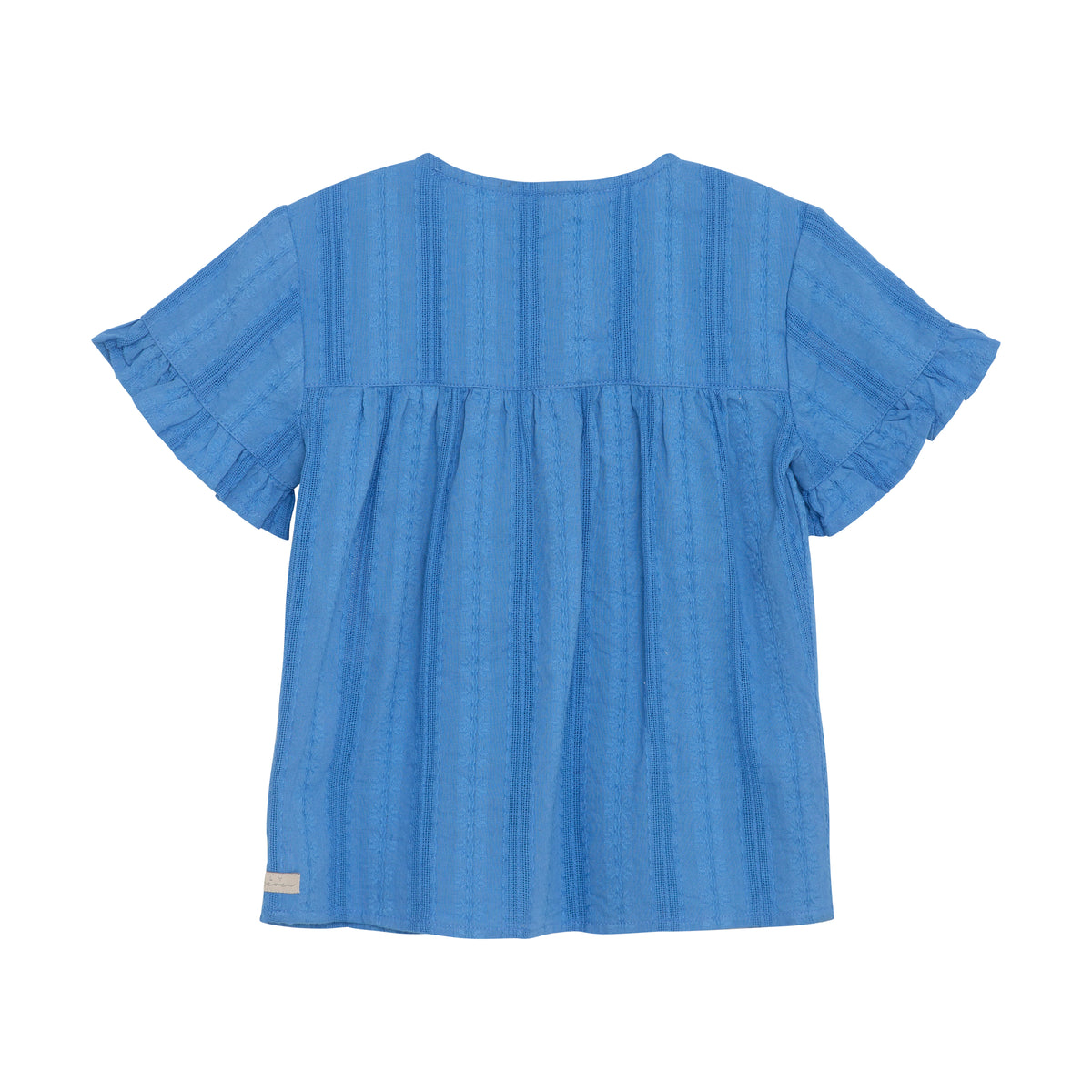 Ruffle Shirt | Dusty Royal Blue