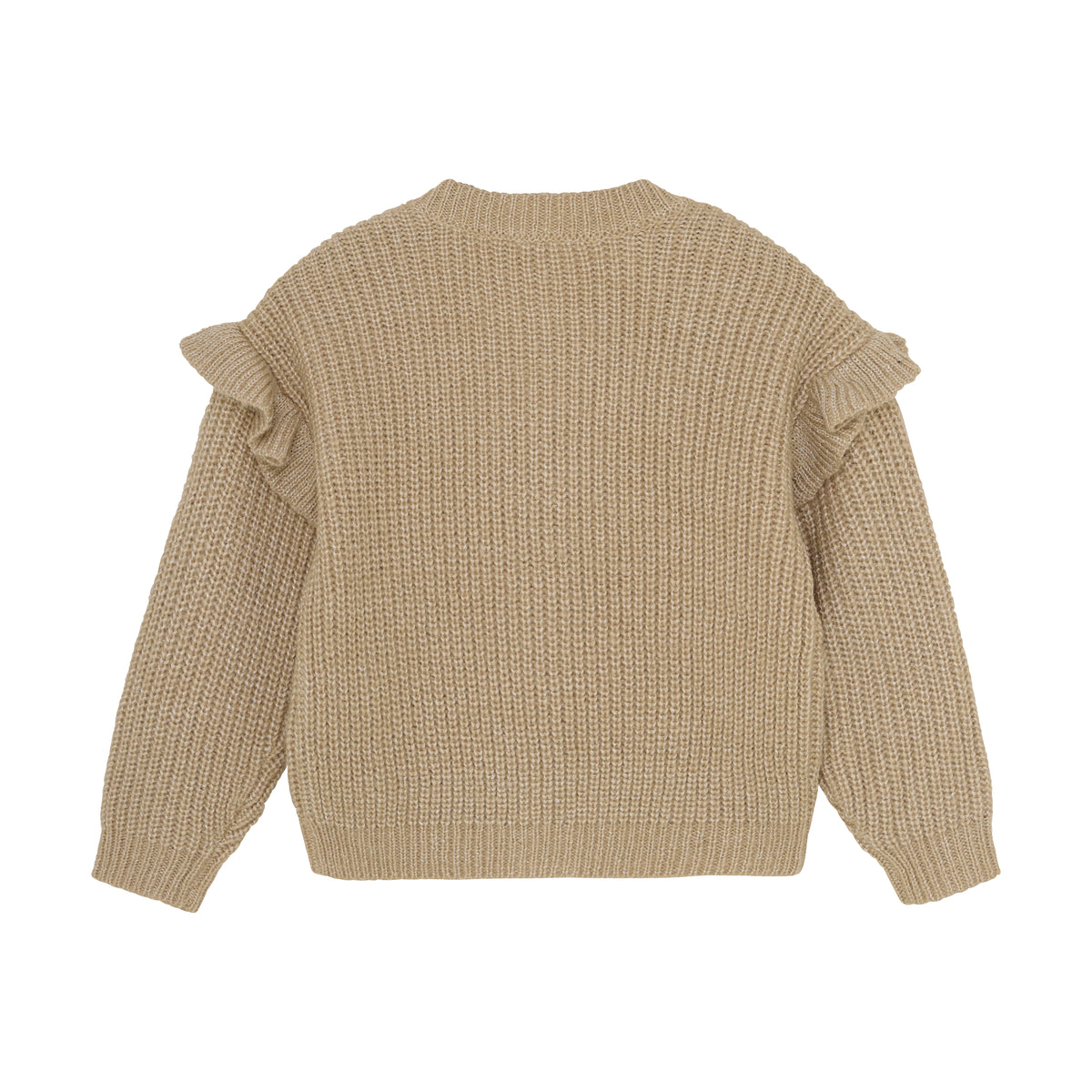 Fancy Knitted Cardigan | Latte Sand