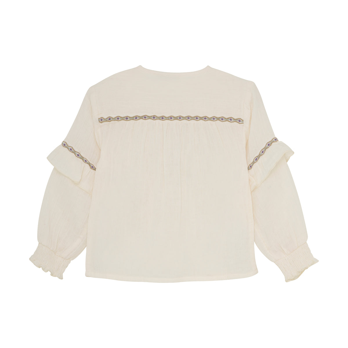 Shirt Longsleeve Ruffle | Off White