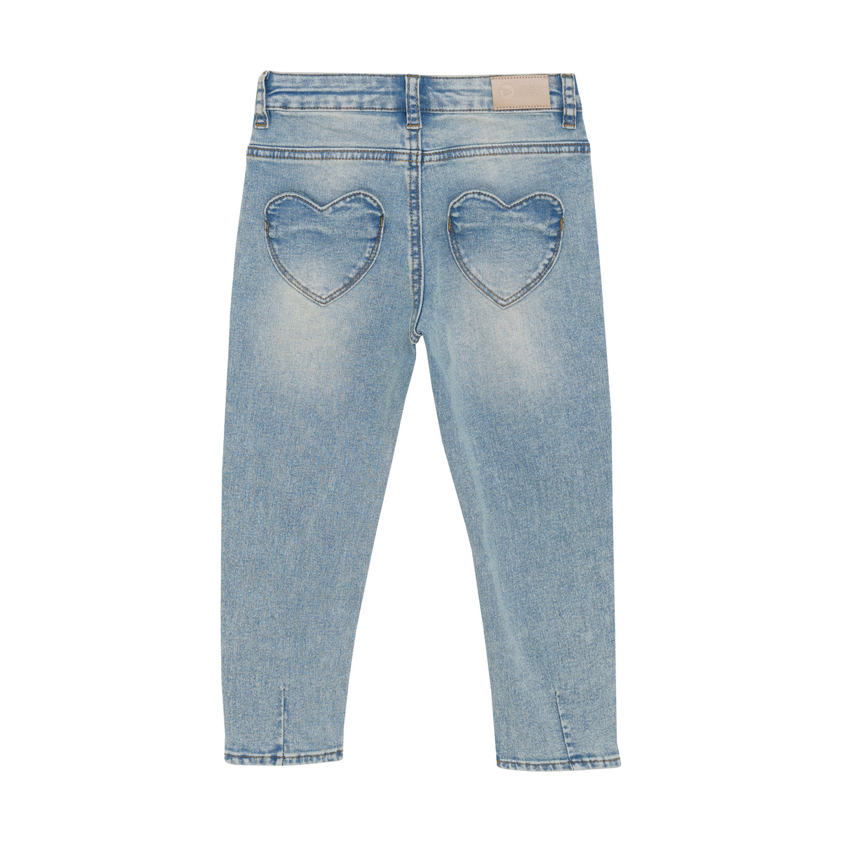 2500 Mom Fit Heart Pocket | Medium Denim