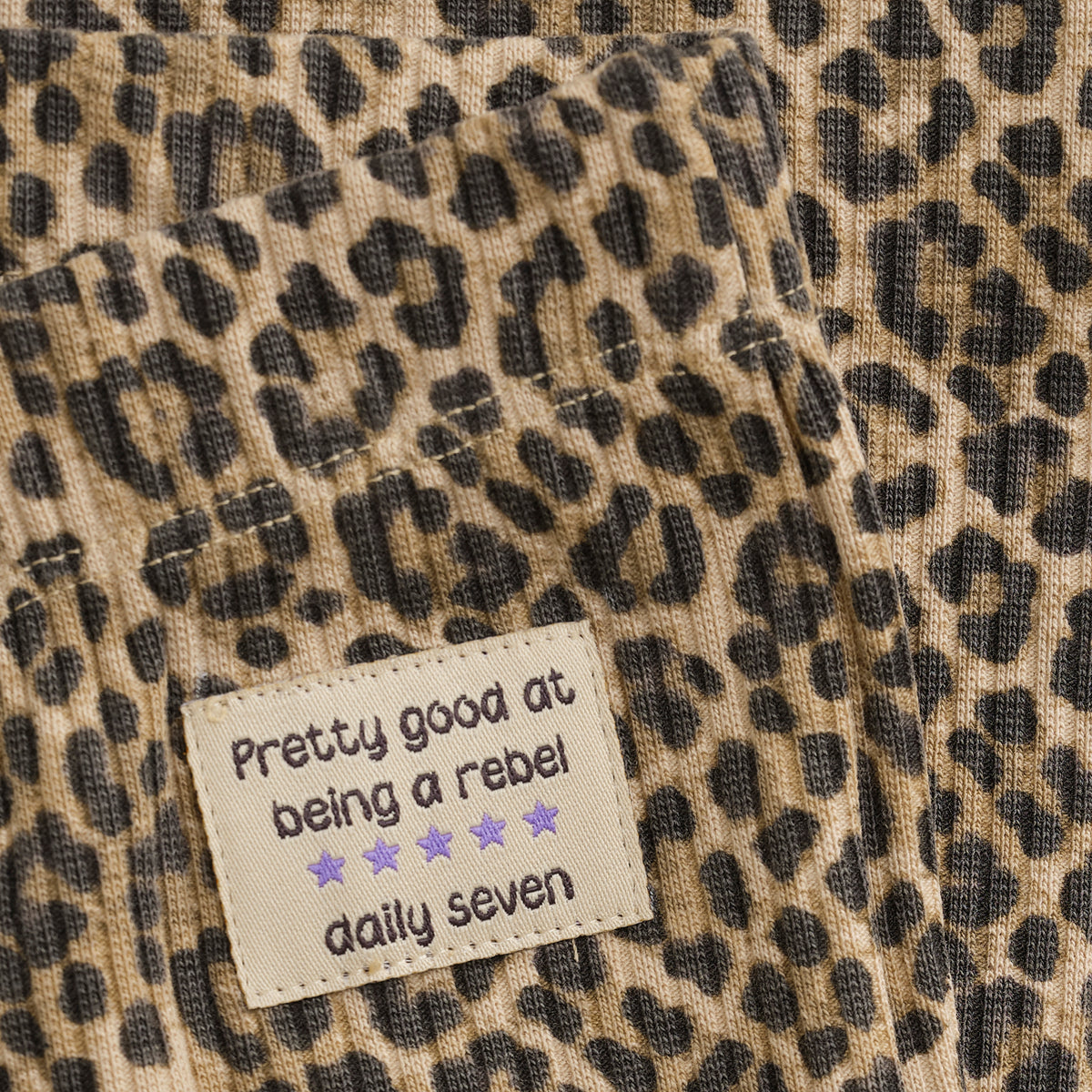 Animal Flared Pants | Latte Sand