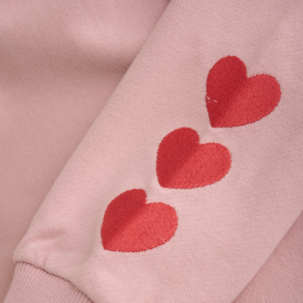 Sweater Heart Embroidery | Pale Mauve
