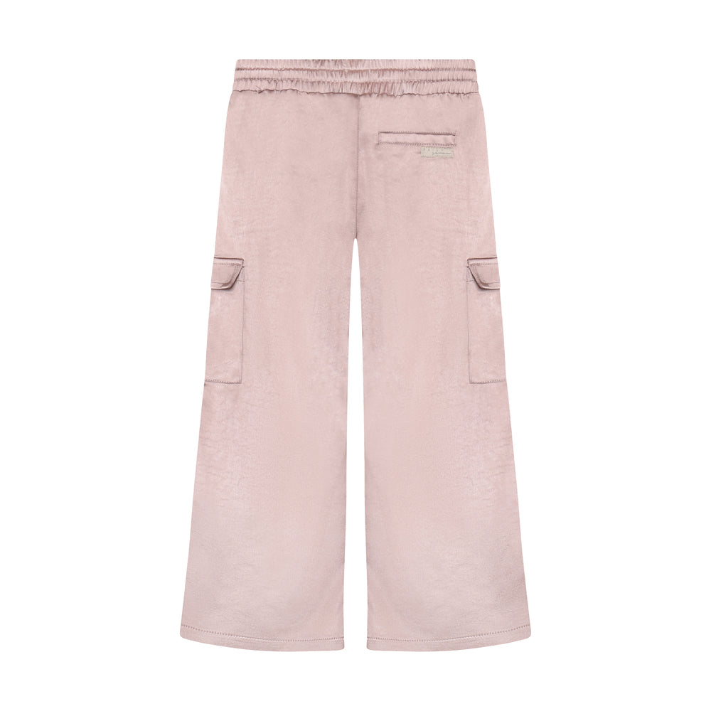 Wide Pants Shiny | Pale Mauve