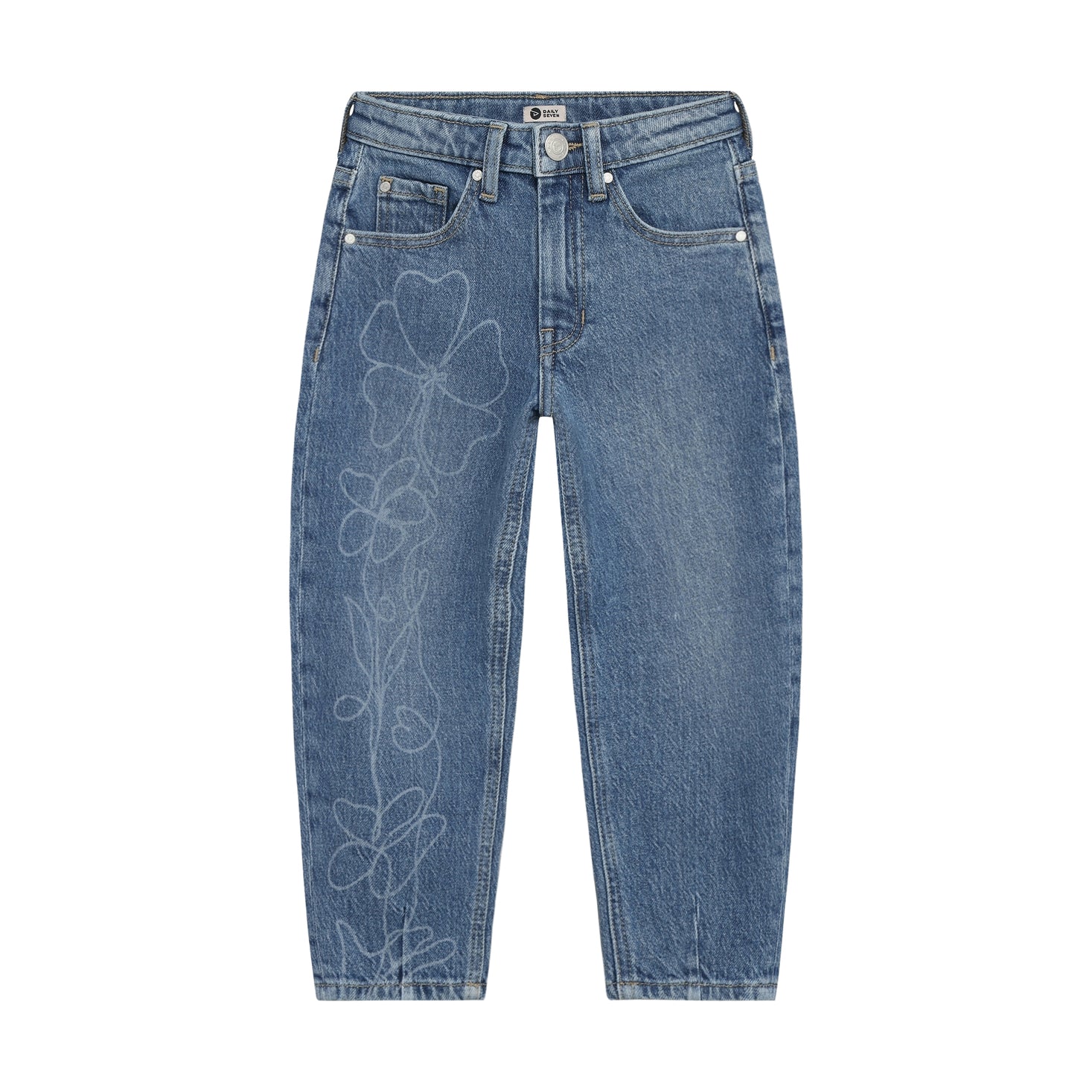 Jeans Barrel Fit - Used Grey Denim