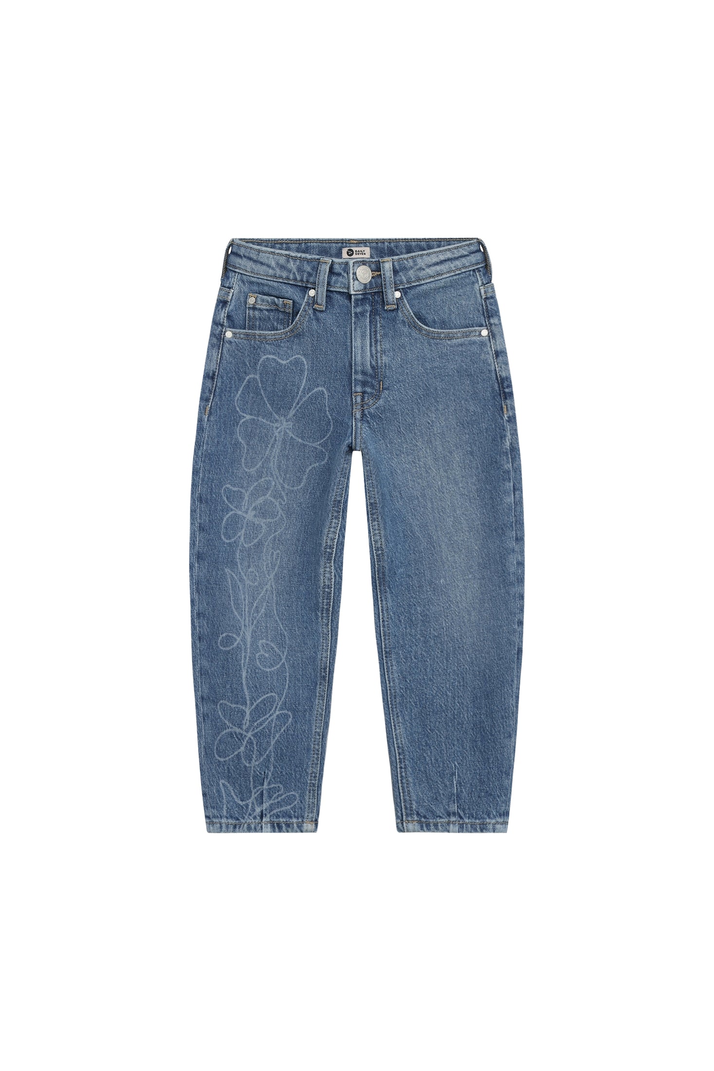 Jeans Barrel Fit - Used Grey Denim