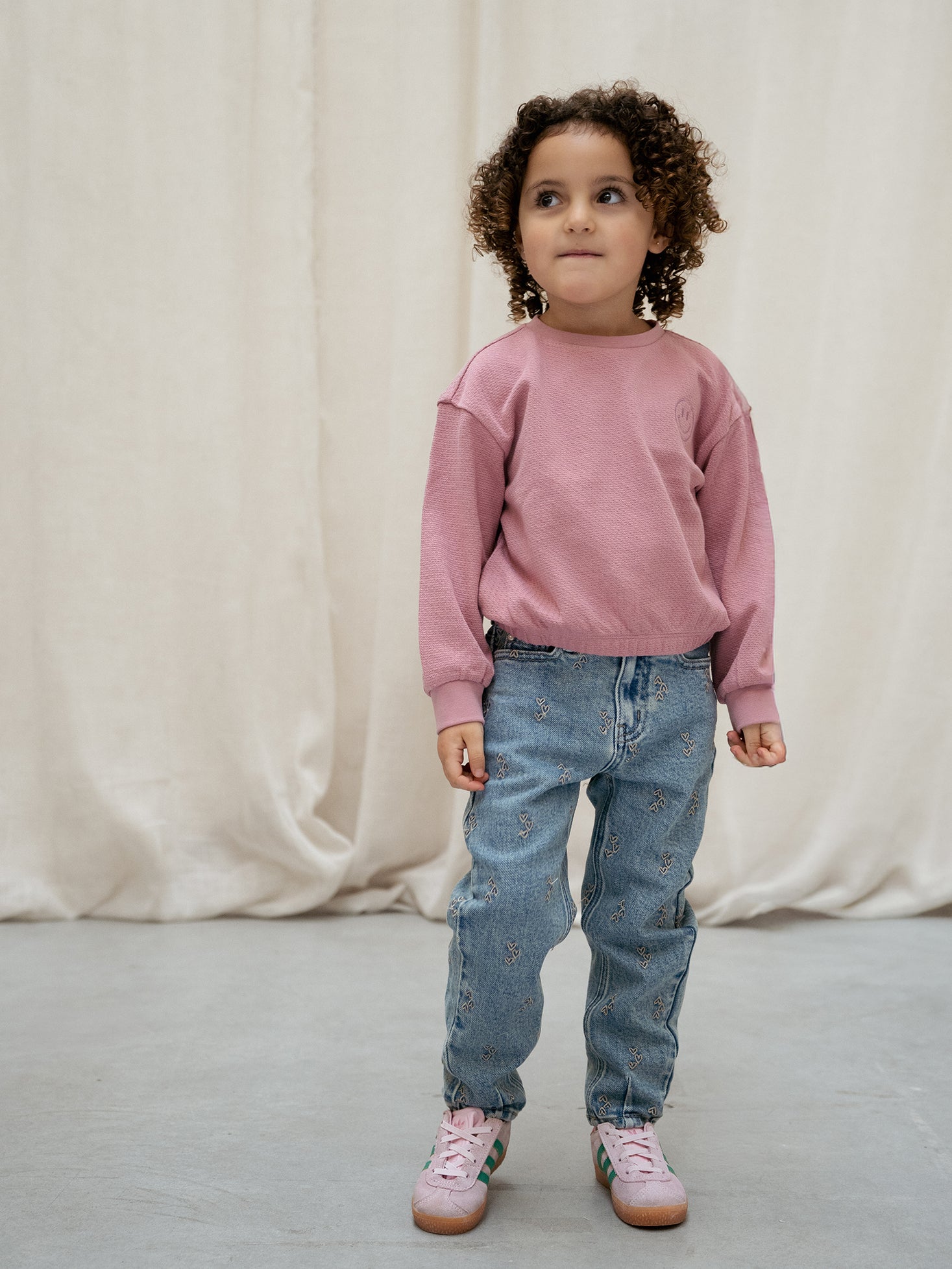 Jeans Mom Fit Embroidery - Used Medium Denim