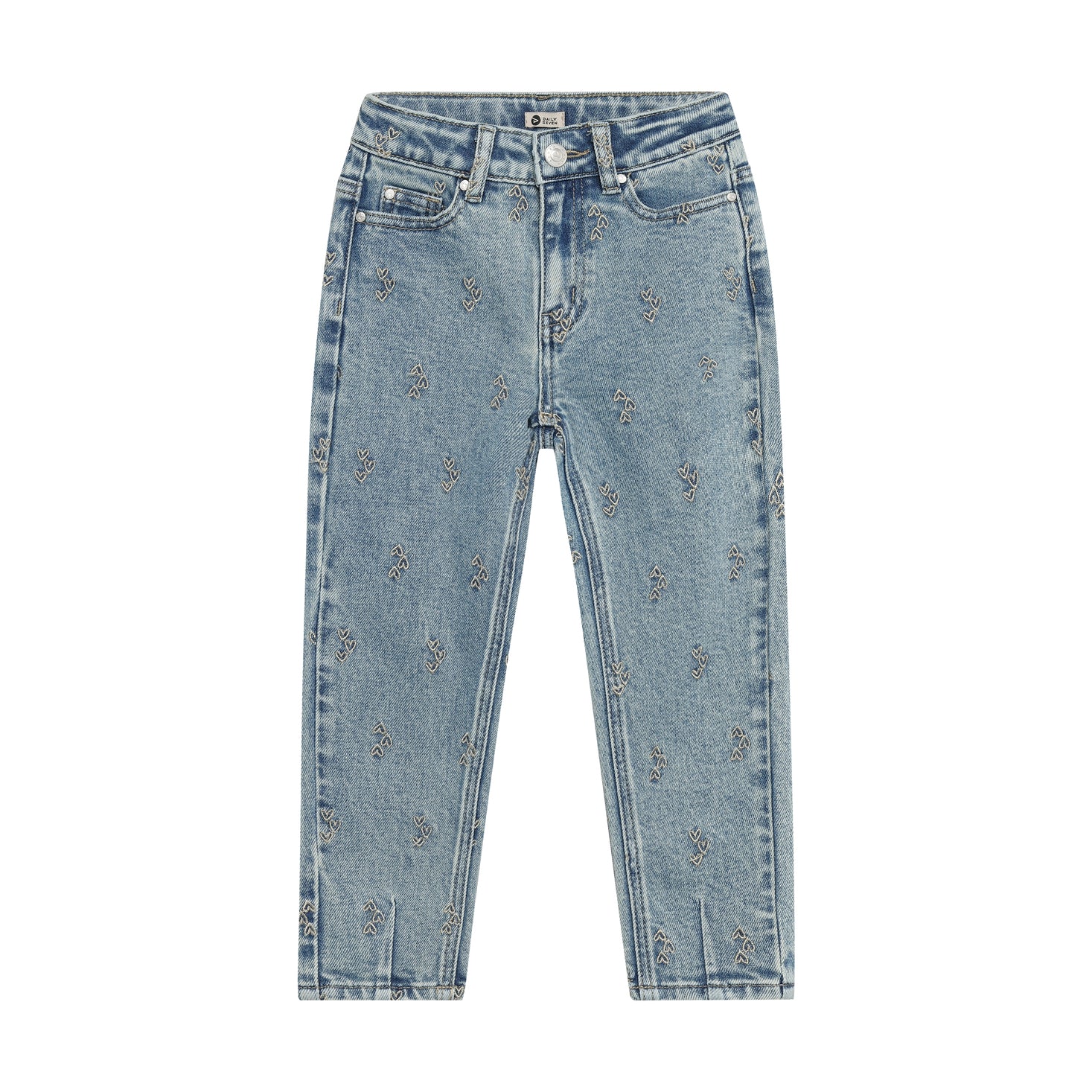 Jeans Mom Fit Embroidery - Used Medium Denim