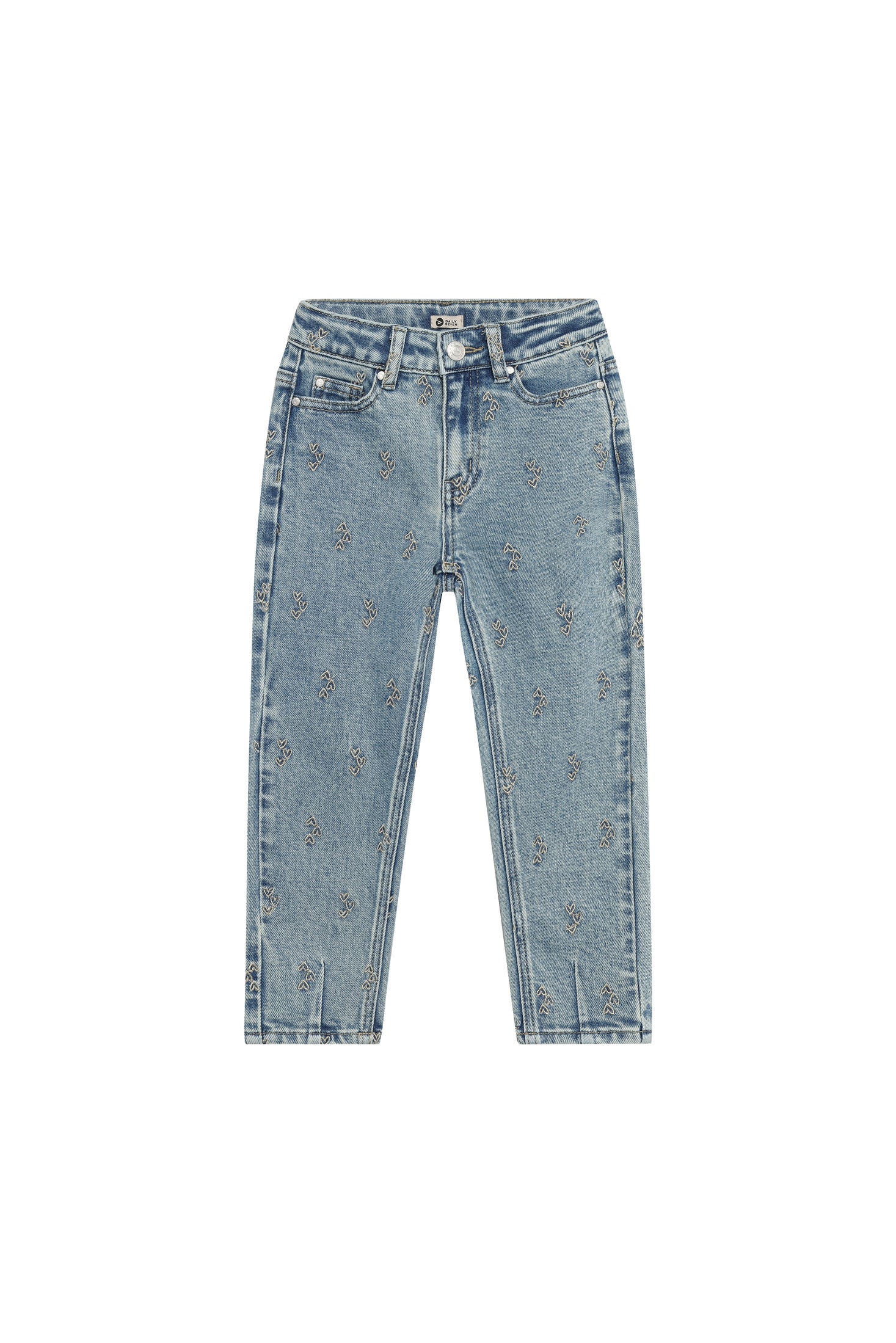Jeans Mom Fit Embroidery - Used Medium Denim