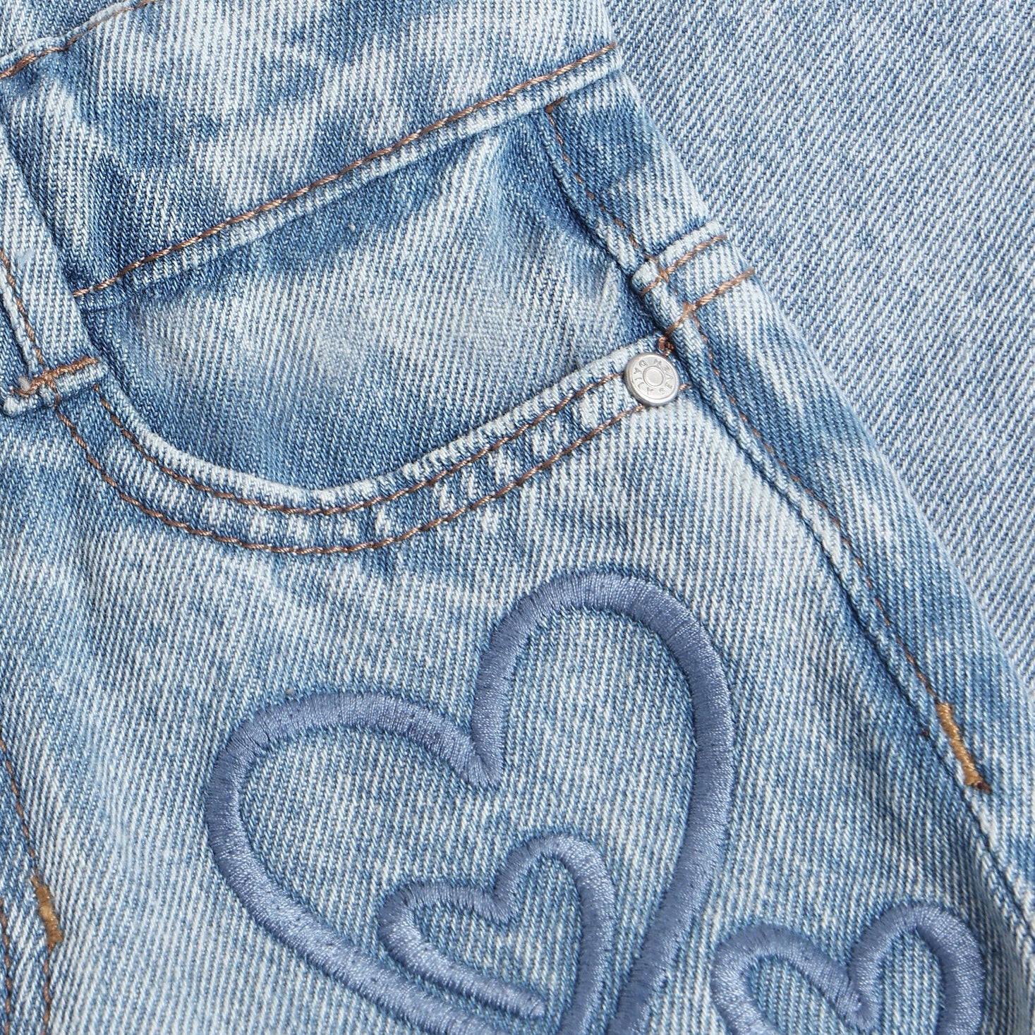 Jeans Mom Fit Heart - Medium Denim
