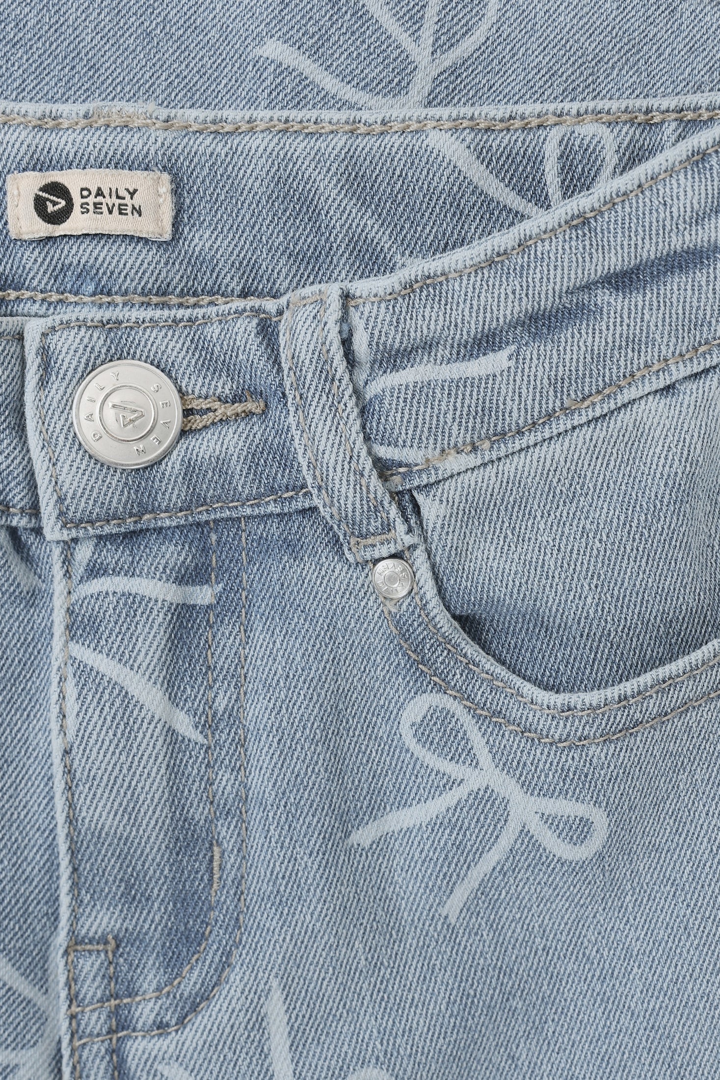 Jeans Wide Fit Bow - Denim