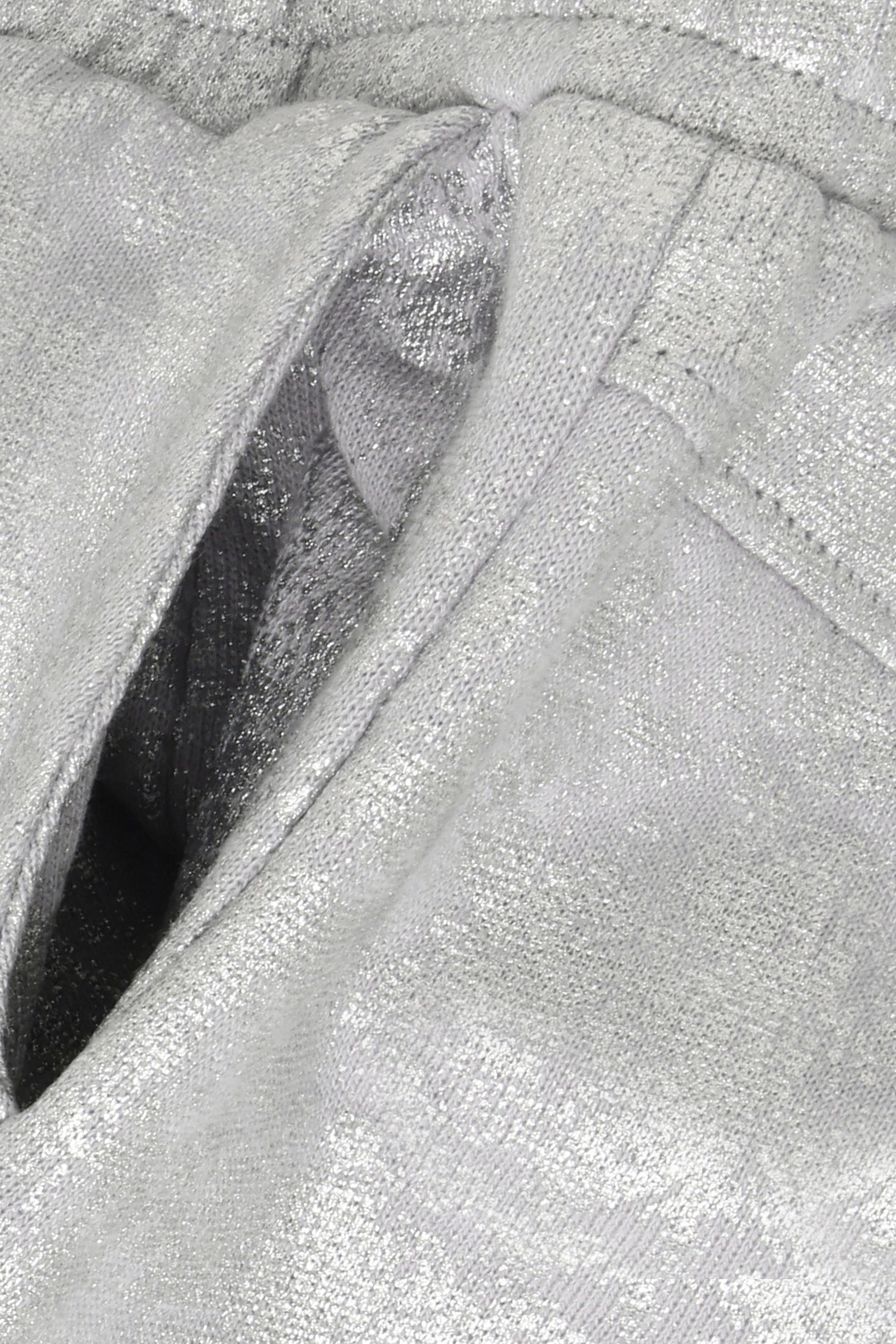 Trousers Coated - Metallic Silver