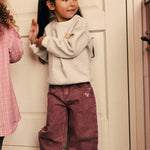 Trousers Barrel Fit Washed - Valerian