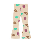 Trousers Flared Fit - All Over Print - Semolina