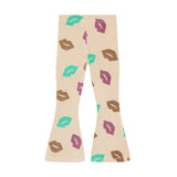 Trousers Flared Fit - All Over Print - Semolina