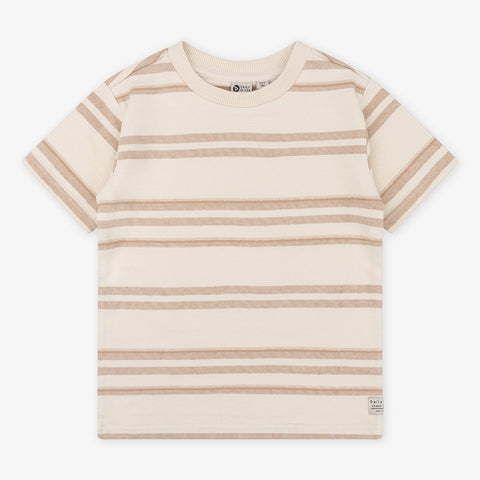 Organic T-Shirt Stripe | Sandshell