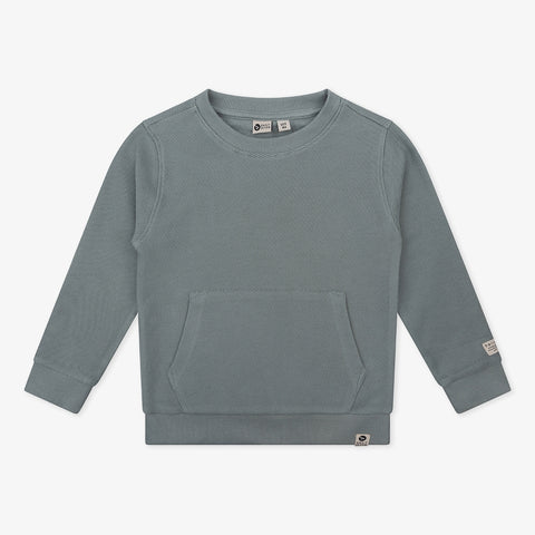 Organic Sweater Kangaroo Pocket | Stone Green