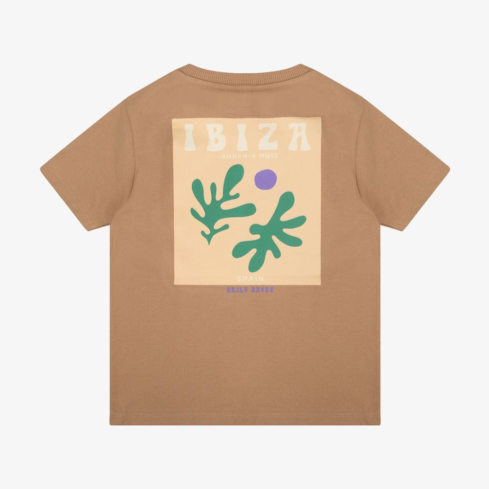 Organic T-shirt Boxy Fit Ibiza | Camel sand