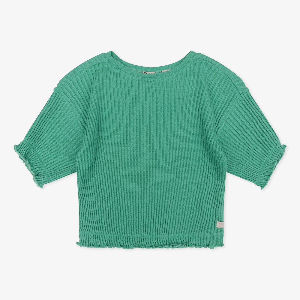 T-shirt Fancy Rib | Green Sea