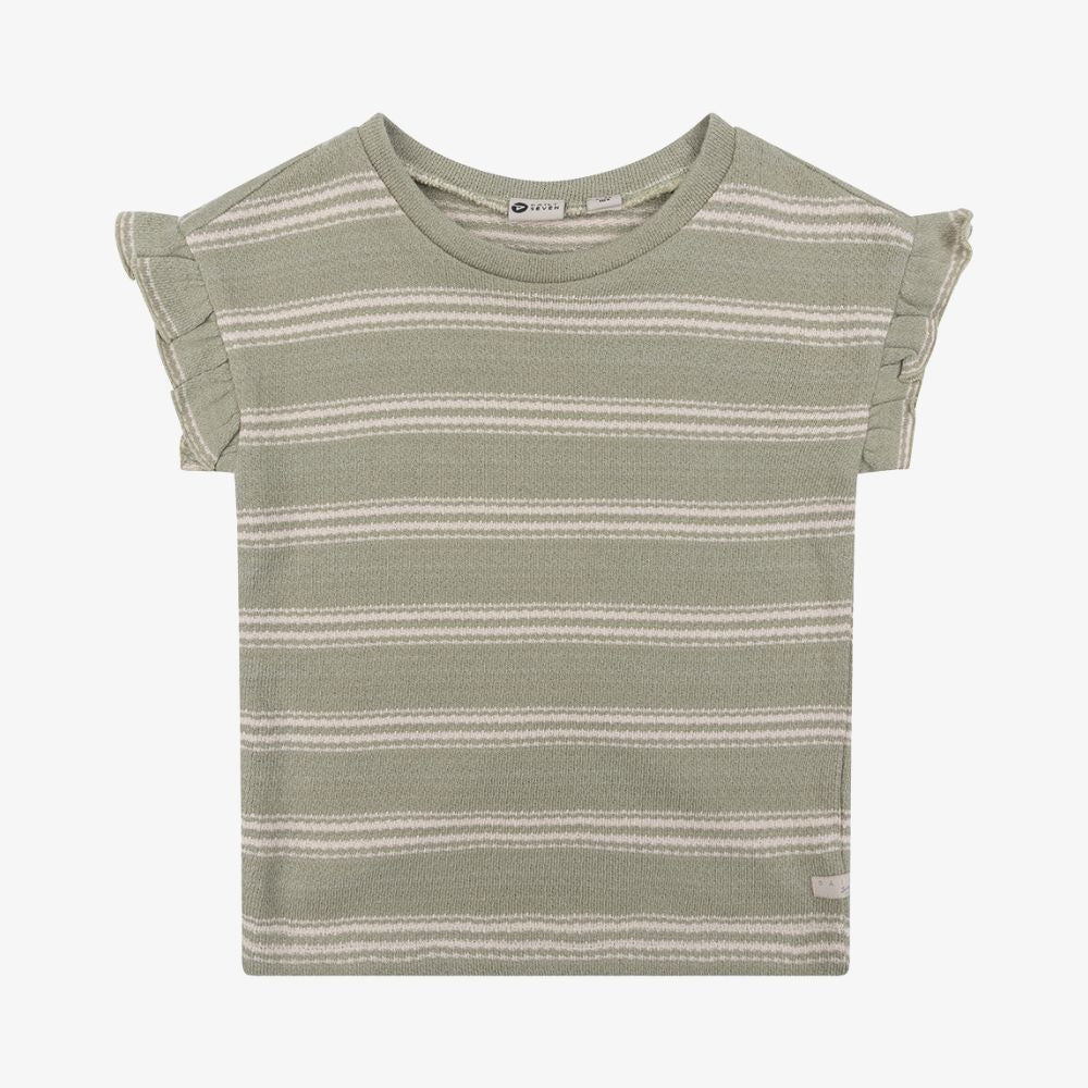 Organic T-shirt Boxy Fit Stripe | Stone Army