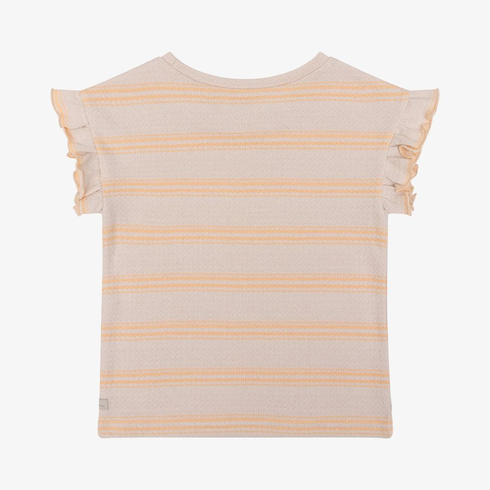 Organic T-shirt Boxy Fit Stripe | Sandshell