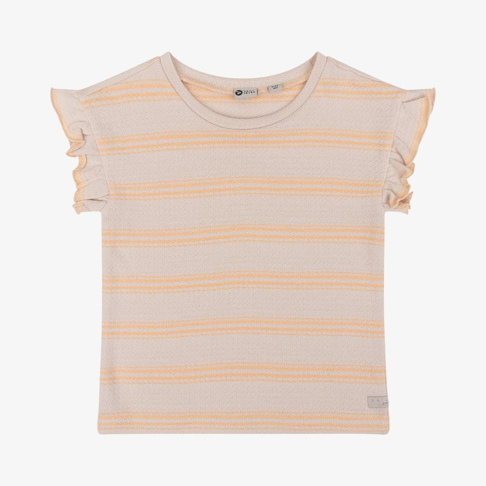 Organic T-shirt Boxy Fit Stripe | Sandshell