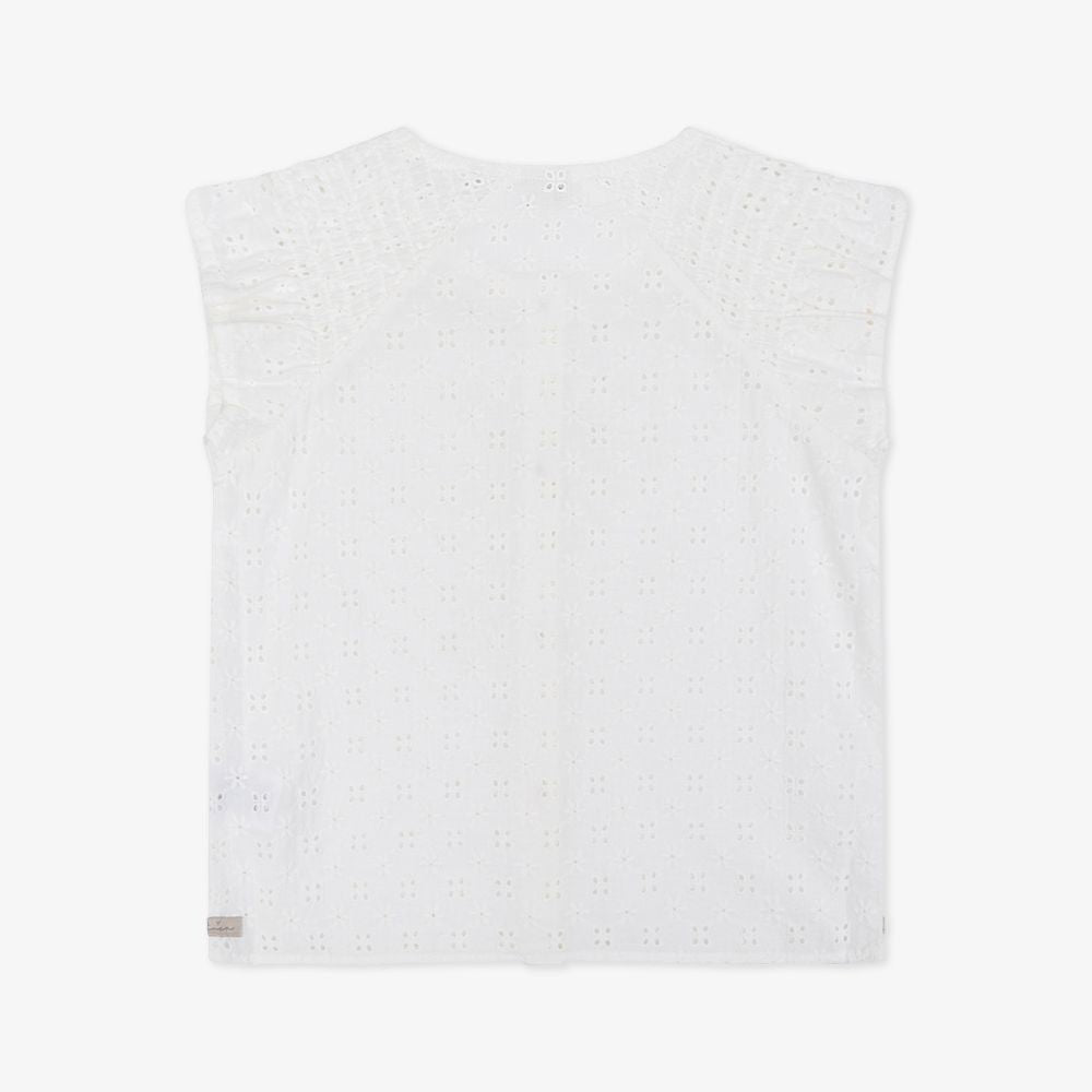 Shirt Shortsleeve Broderie | Off White