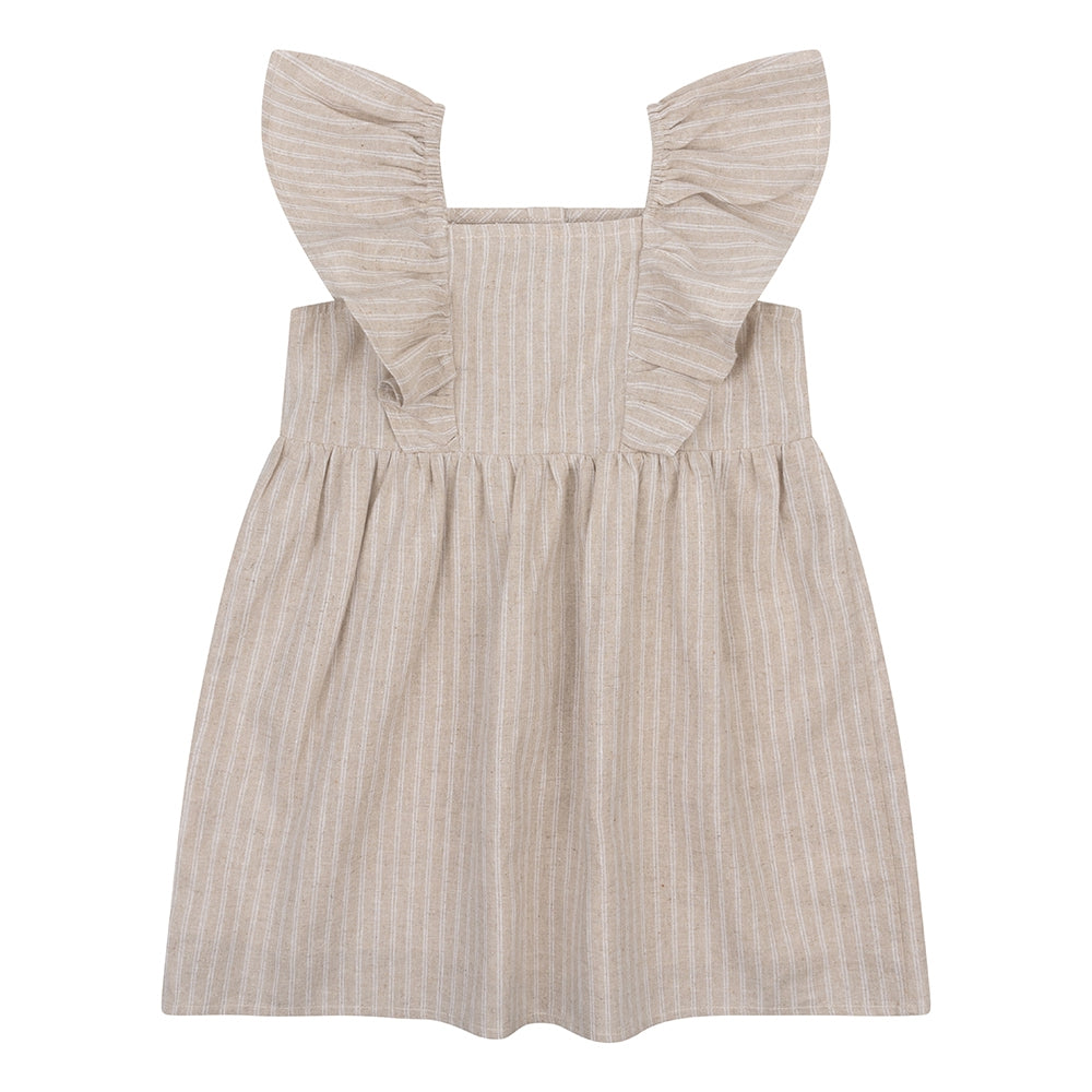 Dress Ruffle Stripe | Sandshell