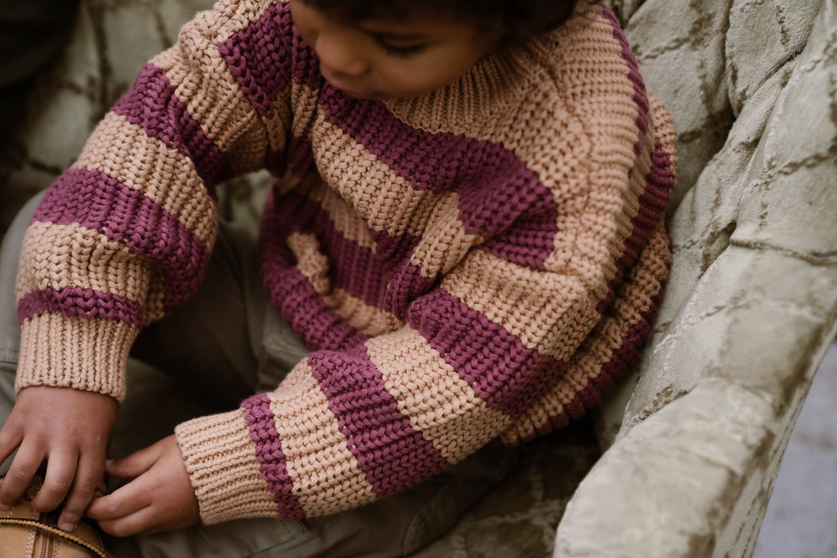 Chunky Knitted Sweater Stripe