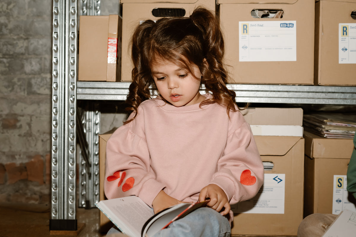 Sweater Heart Embroidery | Pale Mauve