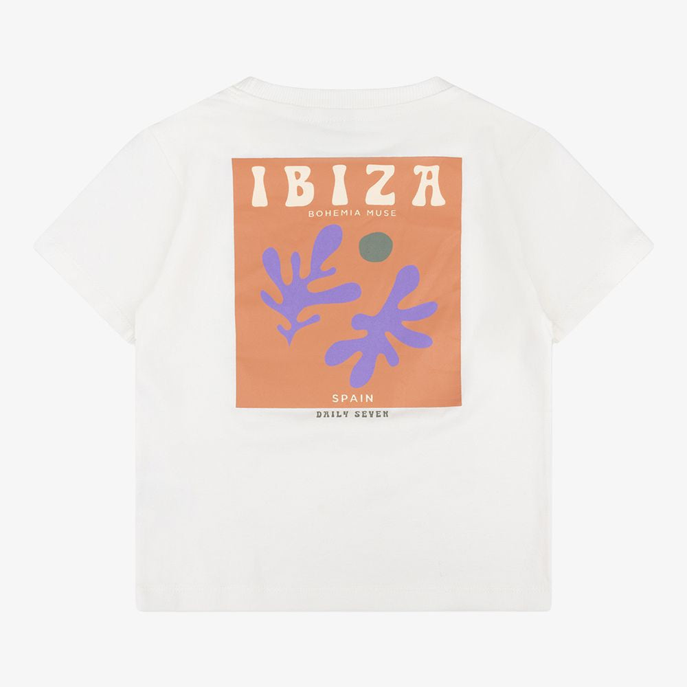 Organic T-shirt Boxy Fit Ibiza | Off White