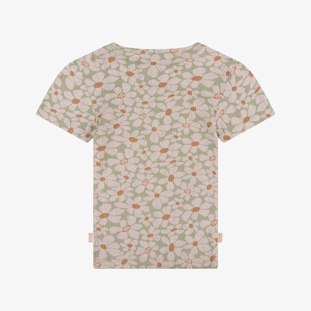 Organic T-shirt Flower Rib | Stone Army